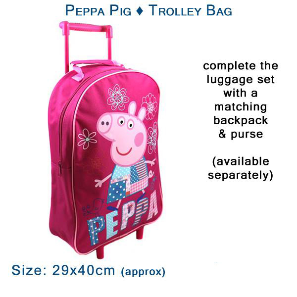 Peppa pig wheeled bag hot sale