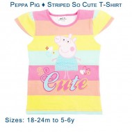 Peppa Pig - Striped So Cute T-Shirt
